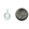 Sterling Silver Baseball Charm Pendant FindingKing Jewerly 13mm x 12mm